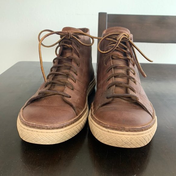 frye high top sneakers mens